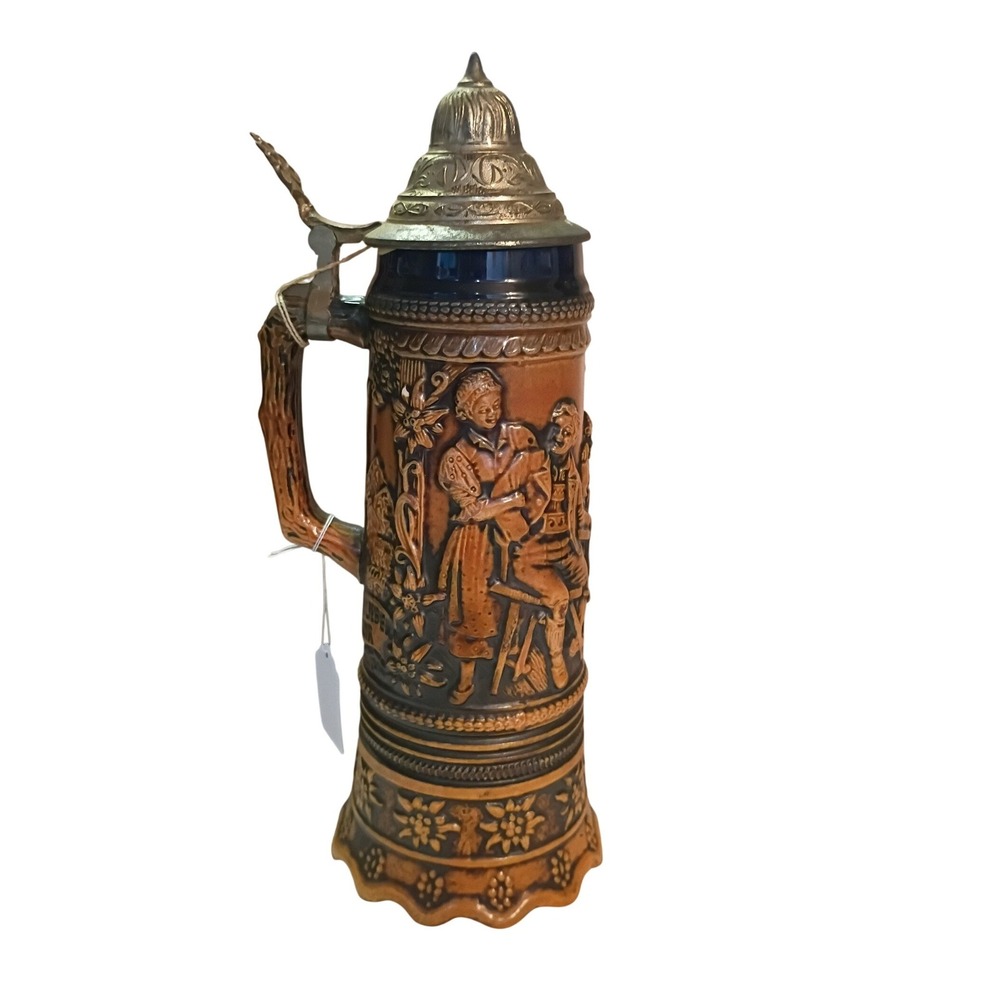 Vintage Reuge Mapsa Musical Beer Stein Trink Bruderlein Trink German Stoneware